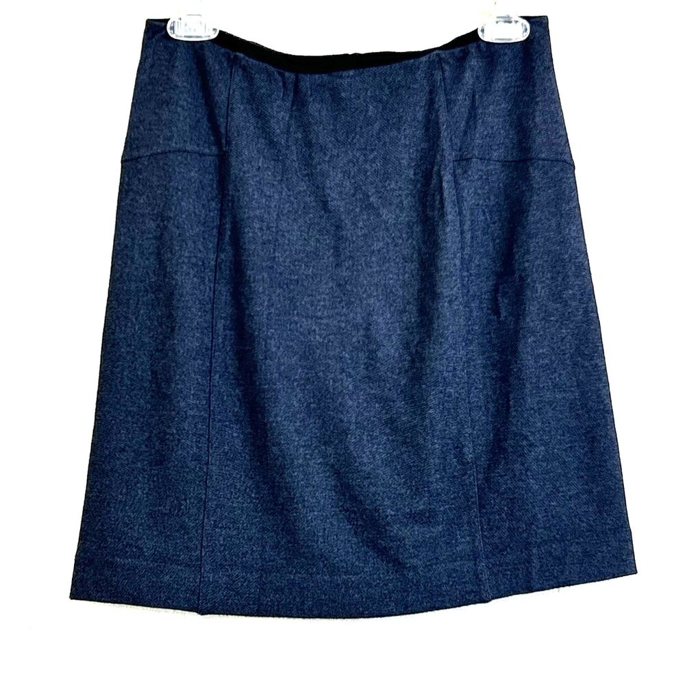 Lysse Stitch Fix Womens Loran Pencil Skirt Size Medium Petite Navy Blue Pull On.